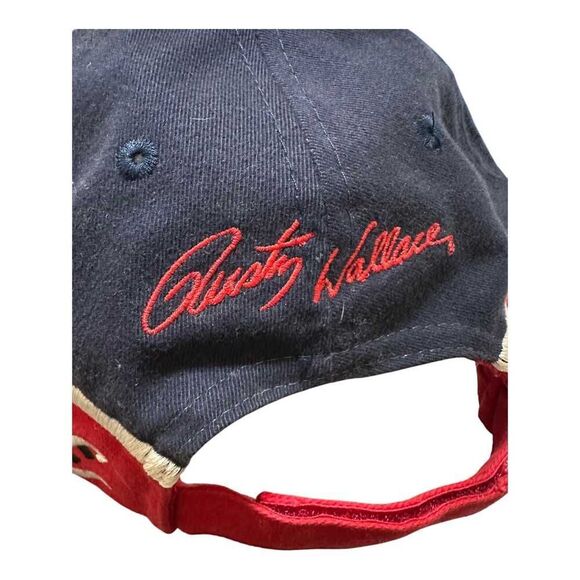 Vintage Signed Rusty Wallace Miller Lite Nascar Racing Chase Strapback‎ Hat - Picture 6 of 6